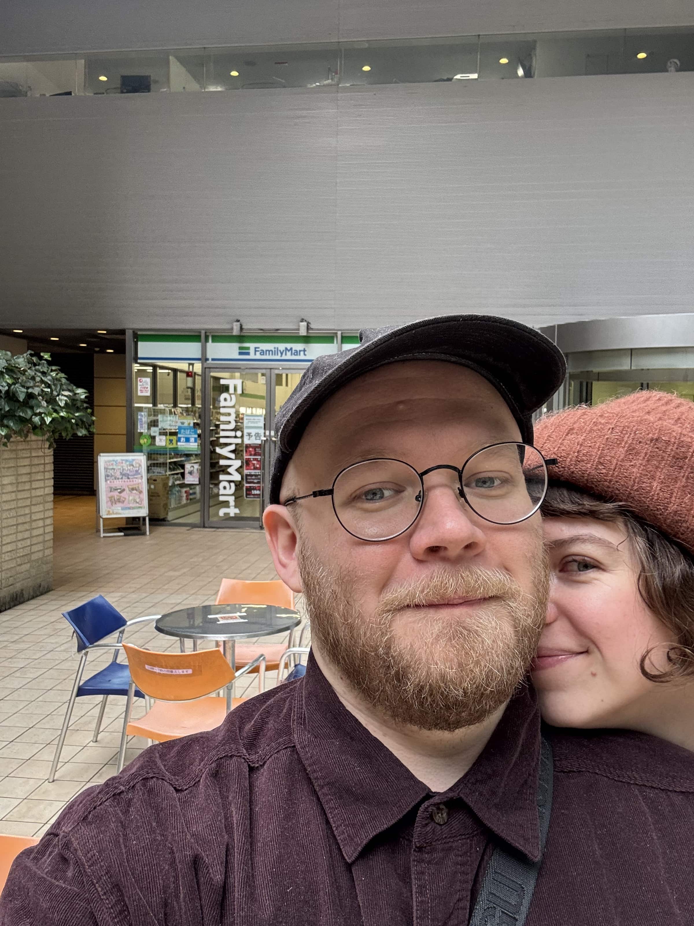 Us at our first Konbini