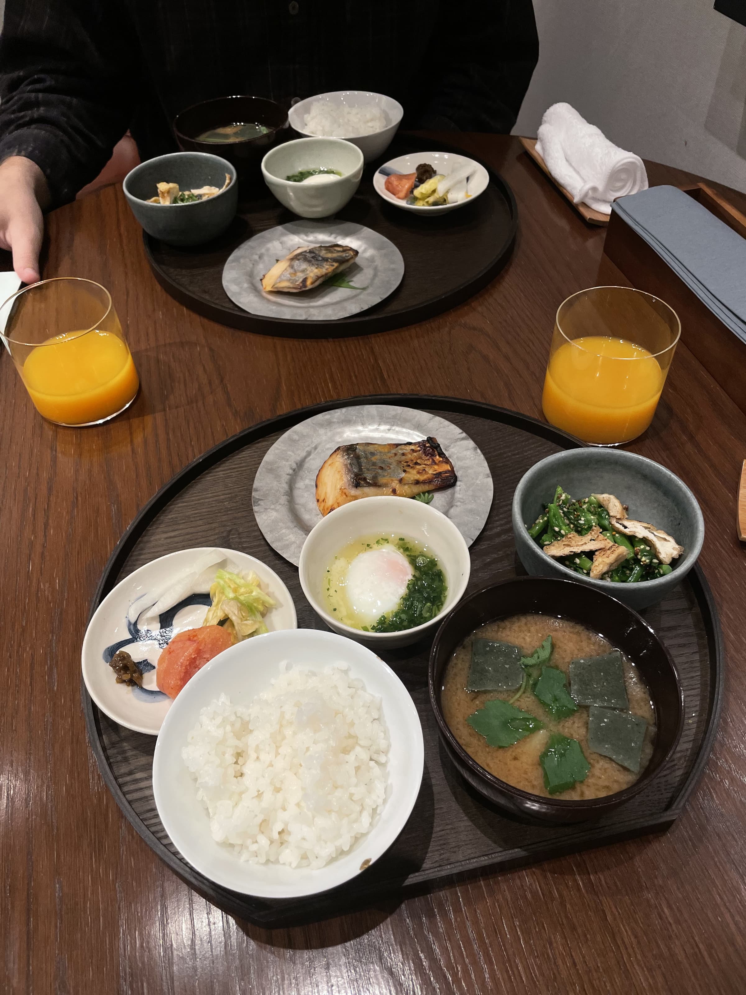 Our first Japanese breakfast